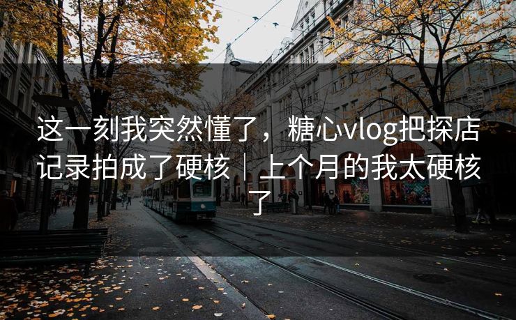 这一刻我突然懂了，糖心vlog把探店记录拍成了硬核｜上个月的我太硬核了
